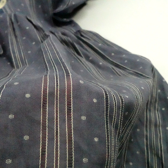 Women Top Medium Gray Lace Embroidered Babydoll Bell Sleeve Boho Chic Whimsigoth - Picture 13 of 16